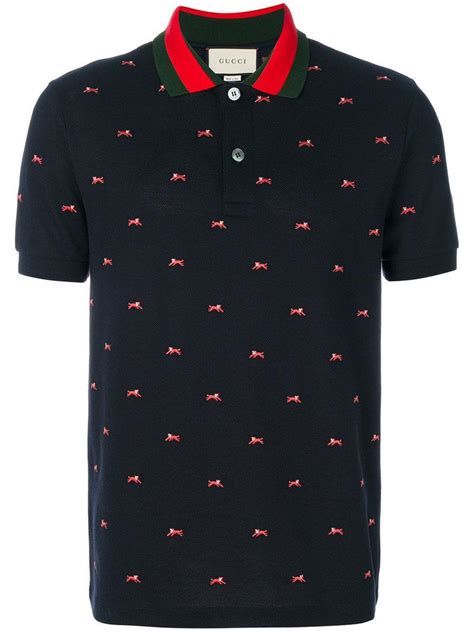 gucci panther polo shirt|Gucci polo brown thomas.